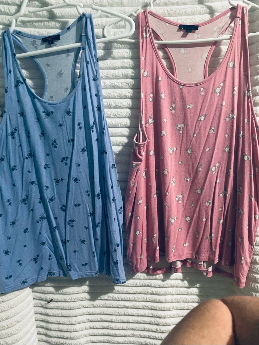 Floral Scoop Neck Tank - Pink Floral, Relaxed Fit